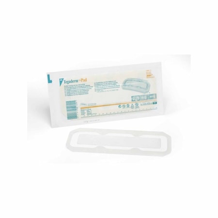 3M Tegaderm Transparent Film Dressing with Pad 3-1/2 X 10 Inch Frame Style Delivery Rectangle Sterile, 100PK 3591